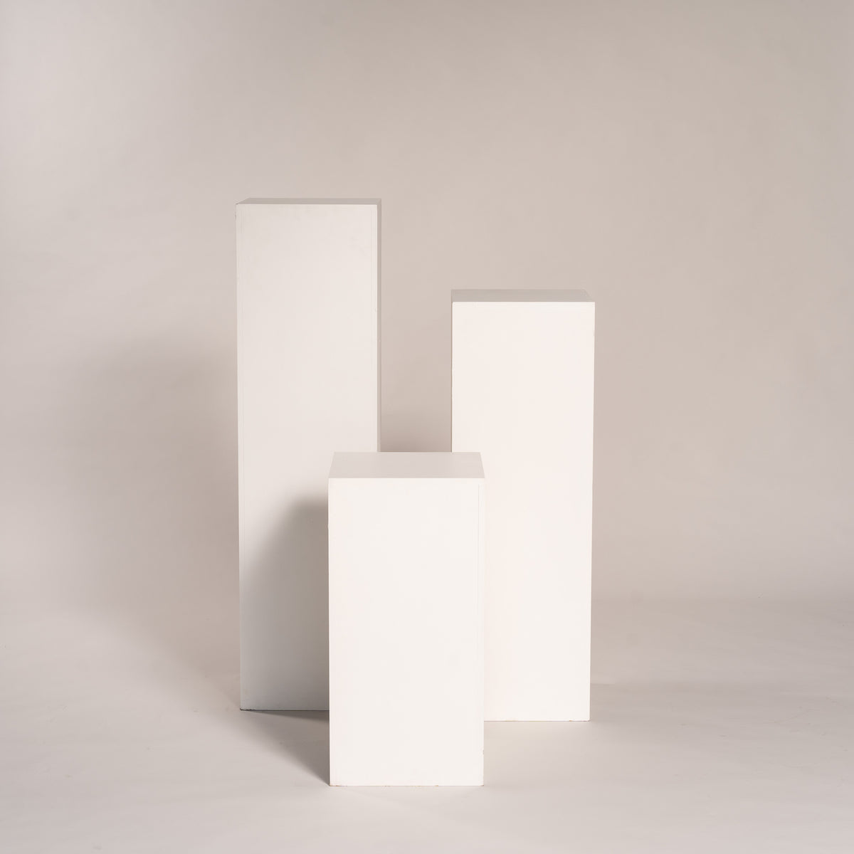 Rectangular Plinths in White (Set of 3) – House of Harvey Co.