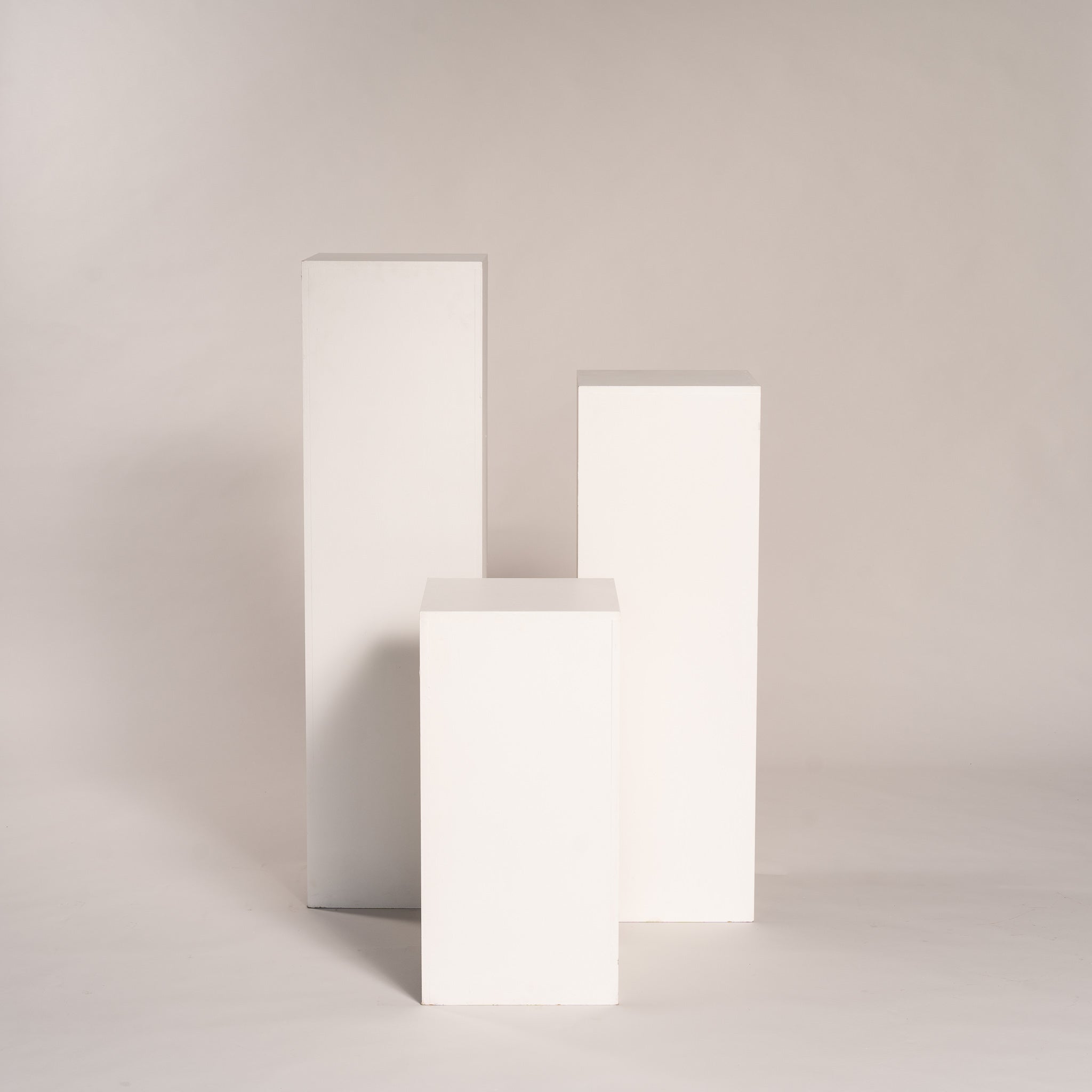 Rectangular Plinths in White (Set of 3) – House of Harvey Co.