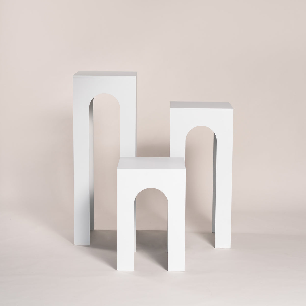 Arch Cut Out Plinths in Blue (Set of 3) – House of Harvey Co.