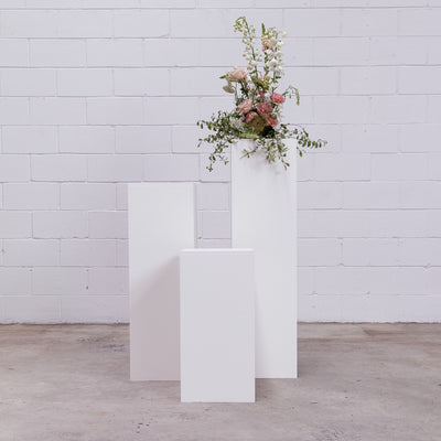 Rectangular Plinths in White (Set of 3) – House of Harvey Co.