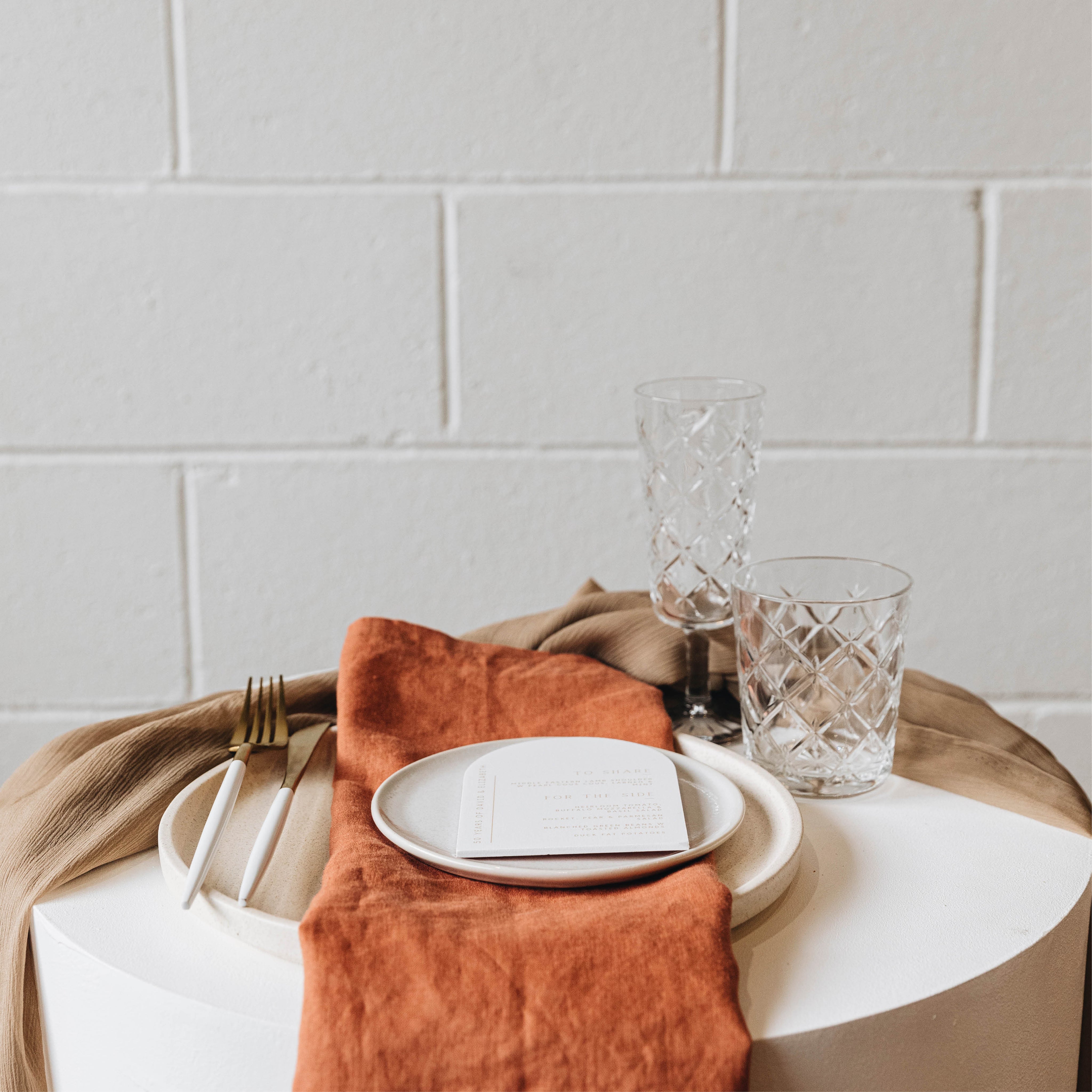 Terracotta Linen Napkin House of Harvey Co.